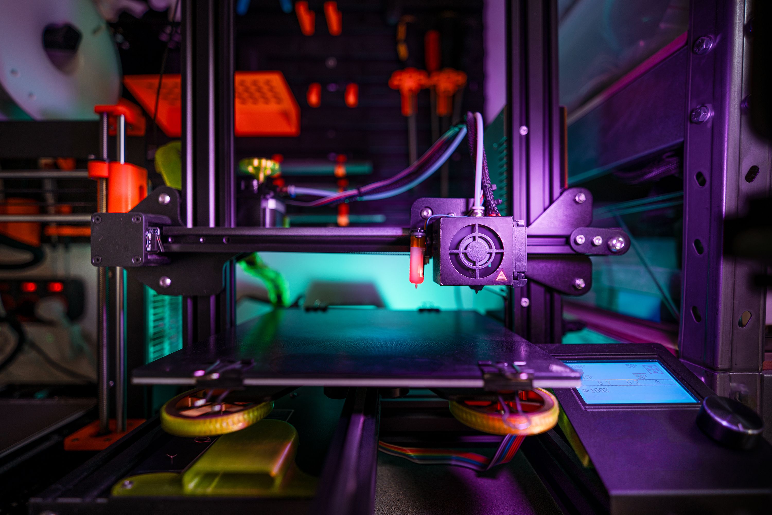 3D-Drucker in einer Werkstatt
